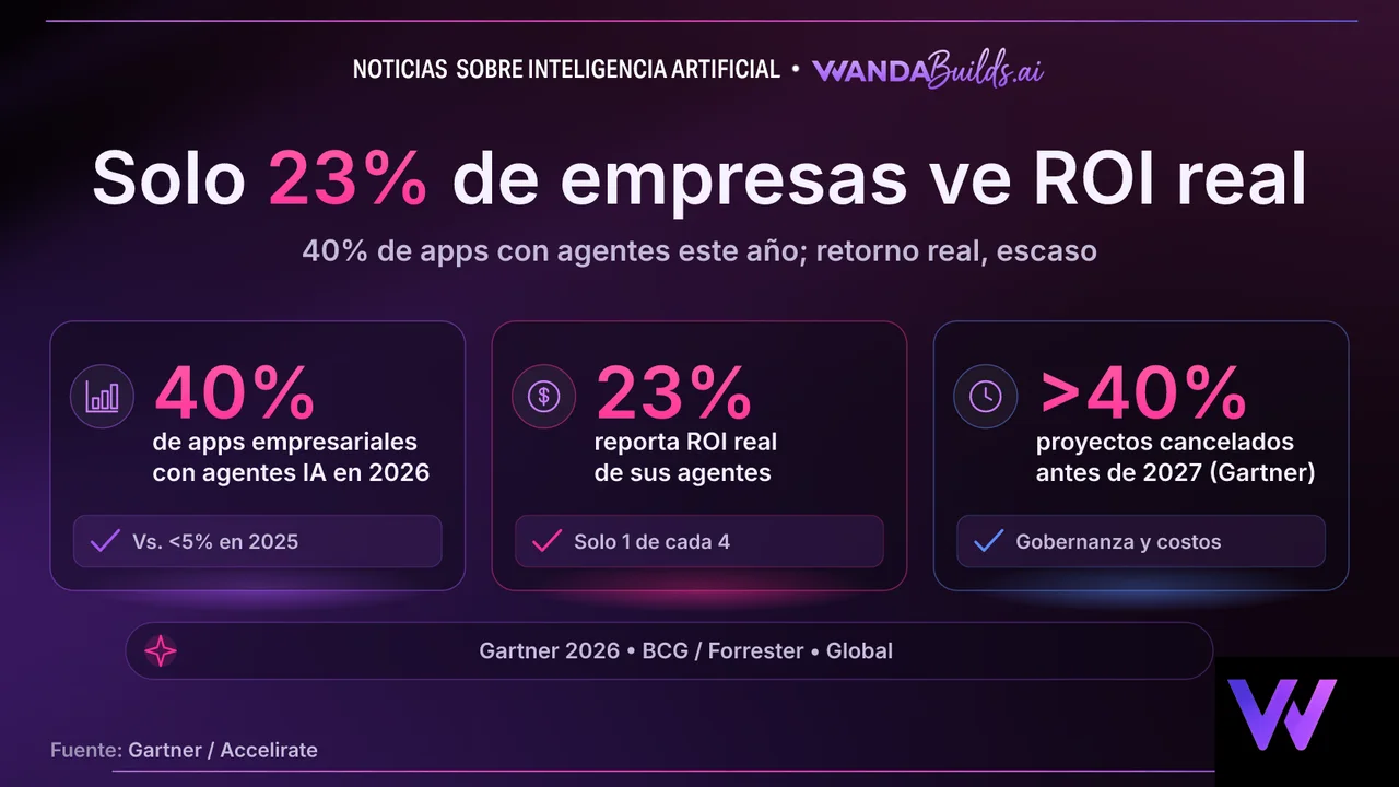 40% of Enterprise Apps Will Feature AI Agents This Year, But Only 23% Report Real ROI