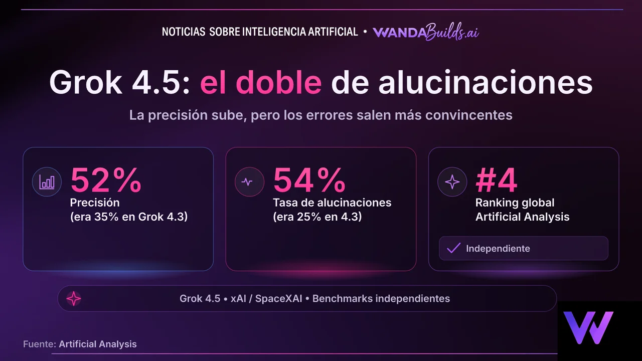 Independent Analysis: Grok 4.5 Improves Accuracy but Doubles Its Hallucination Rate
