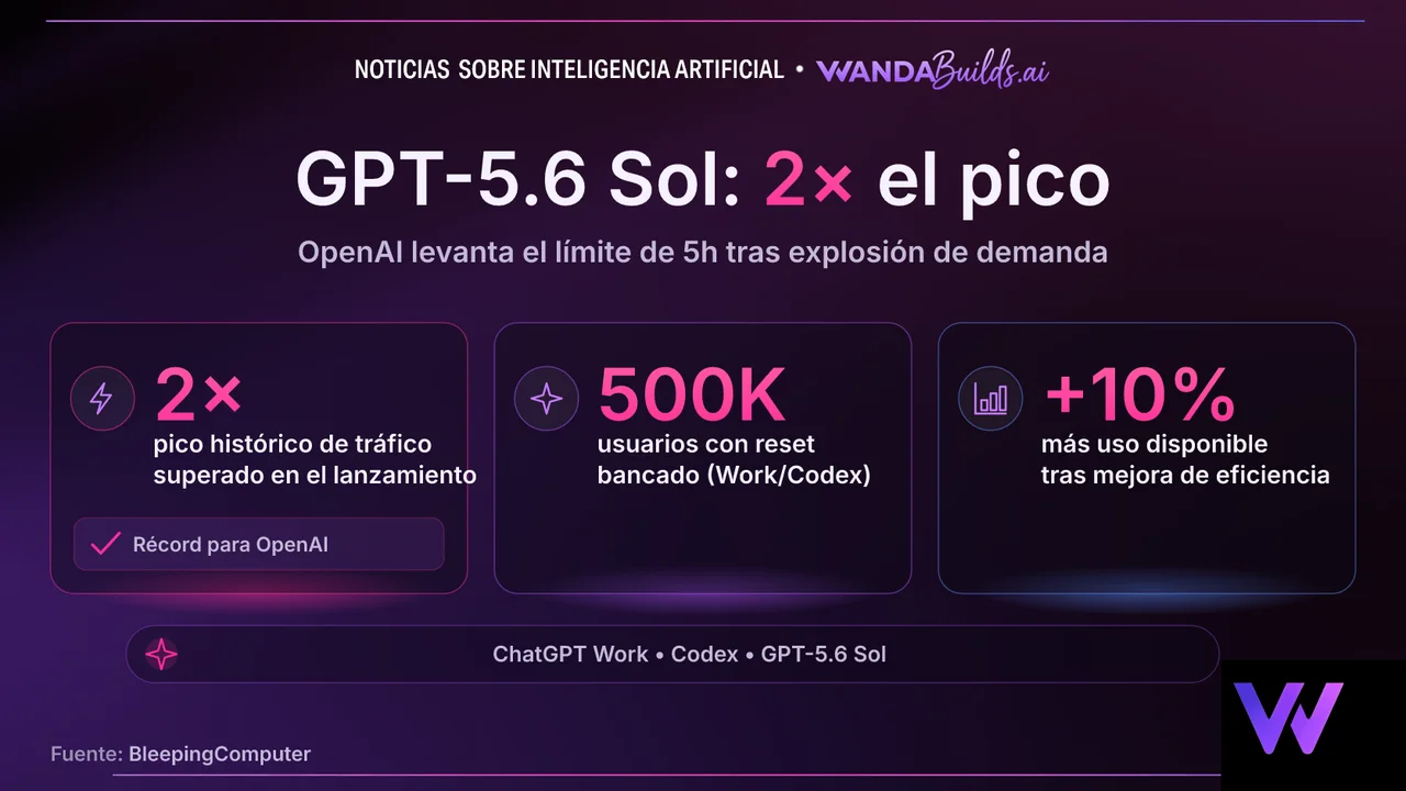 OpenAI Temporarily Removes 5-Hour Limit for GPT-5.6 Sol After Demand Surge