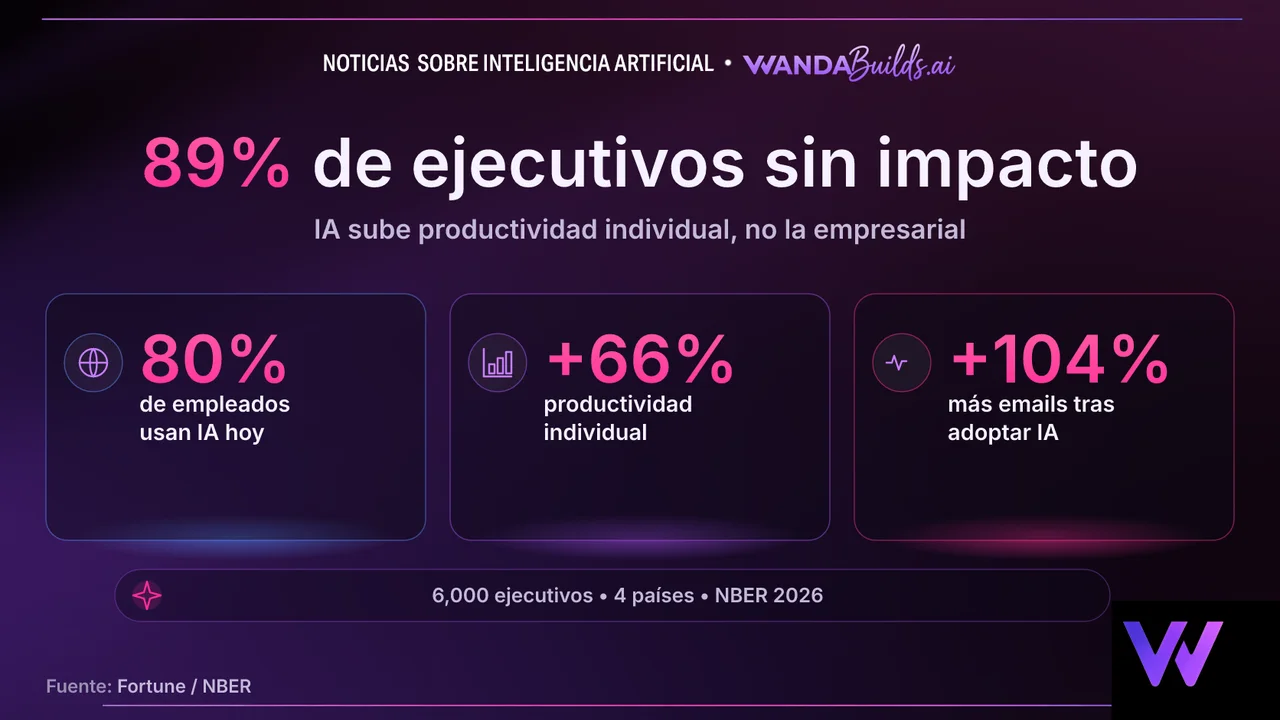 Miles de ejecutivos no ven el auge de productividad por IA, recordando a los economistas la paradoja de la era informática