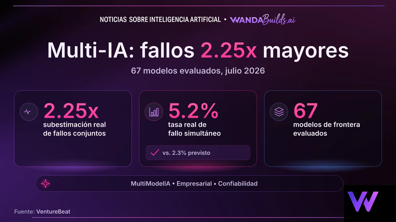 Estudio de 67 modelos de IA: las empresas subestiman en 2,25x los fallos al combinar modelos