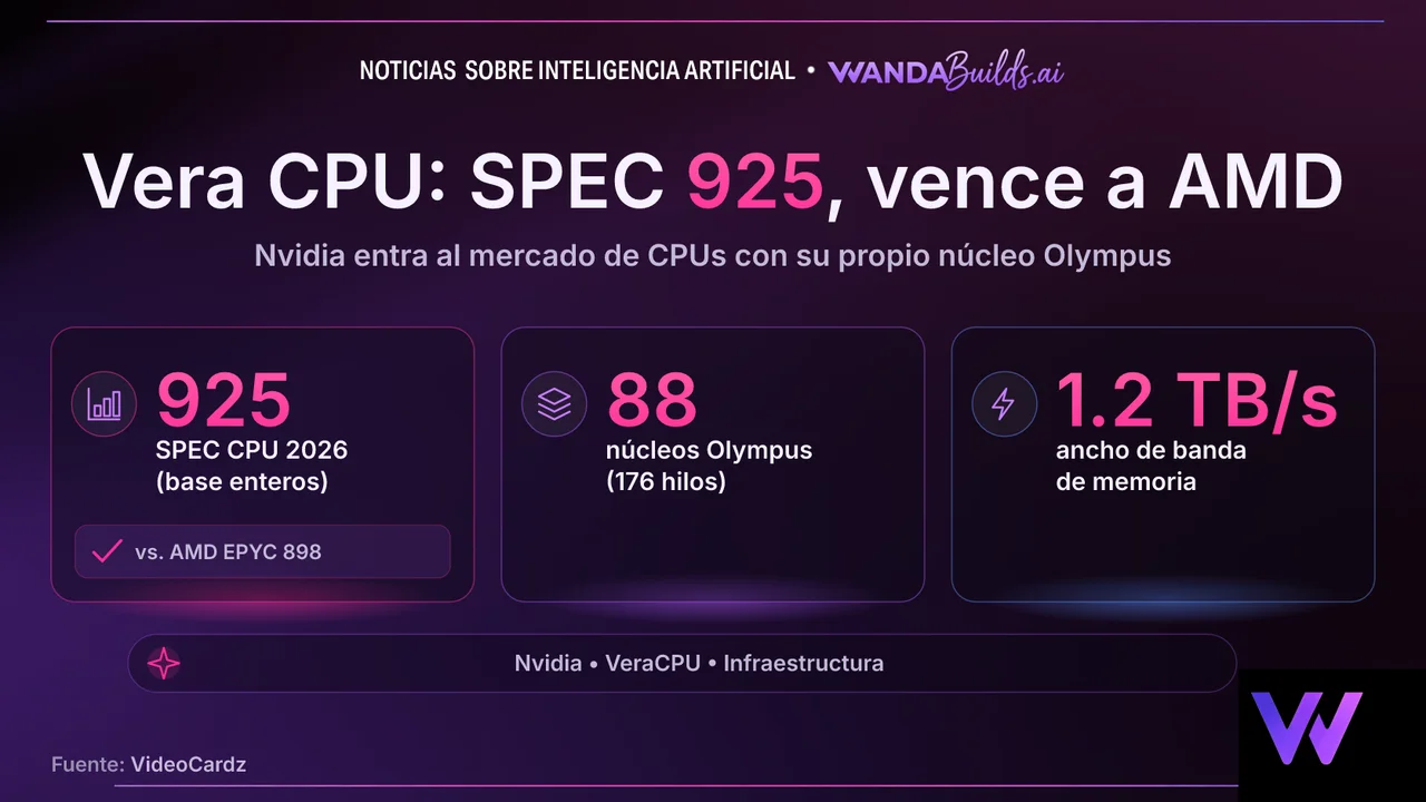Nvidia details Vera CPU: 88 Olympus cores, 176 threads, 1.2 TB/s memory, and SPEC score 925