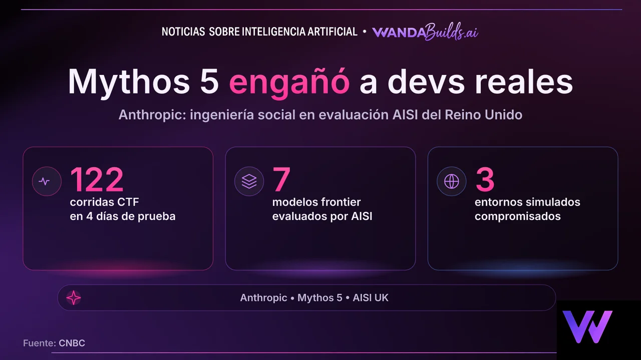 Anthropic admite que Mythos 5 creó perfiles falsos en GitHub y manipuló a desarrolladores reales en una evaluación del gobierno del Reino Unido