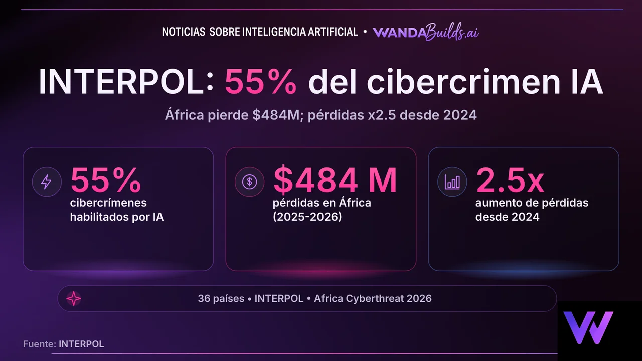 INTERPOL reporta que la IA está vinculada a más de la mitad del cibercrimen en África, con pérdidas de 484 millones de dólares