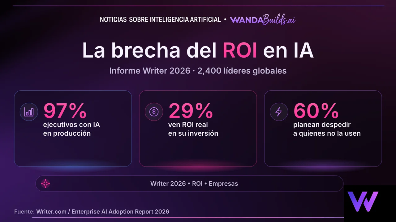 El 97% de los ejecutivos desplegó agentes de IA, pero solo el 29% ve retorno real