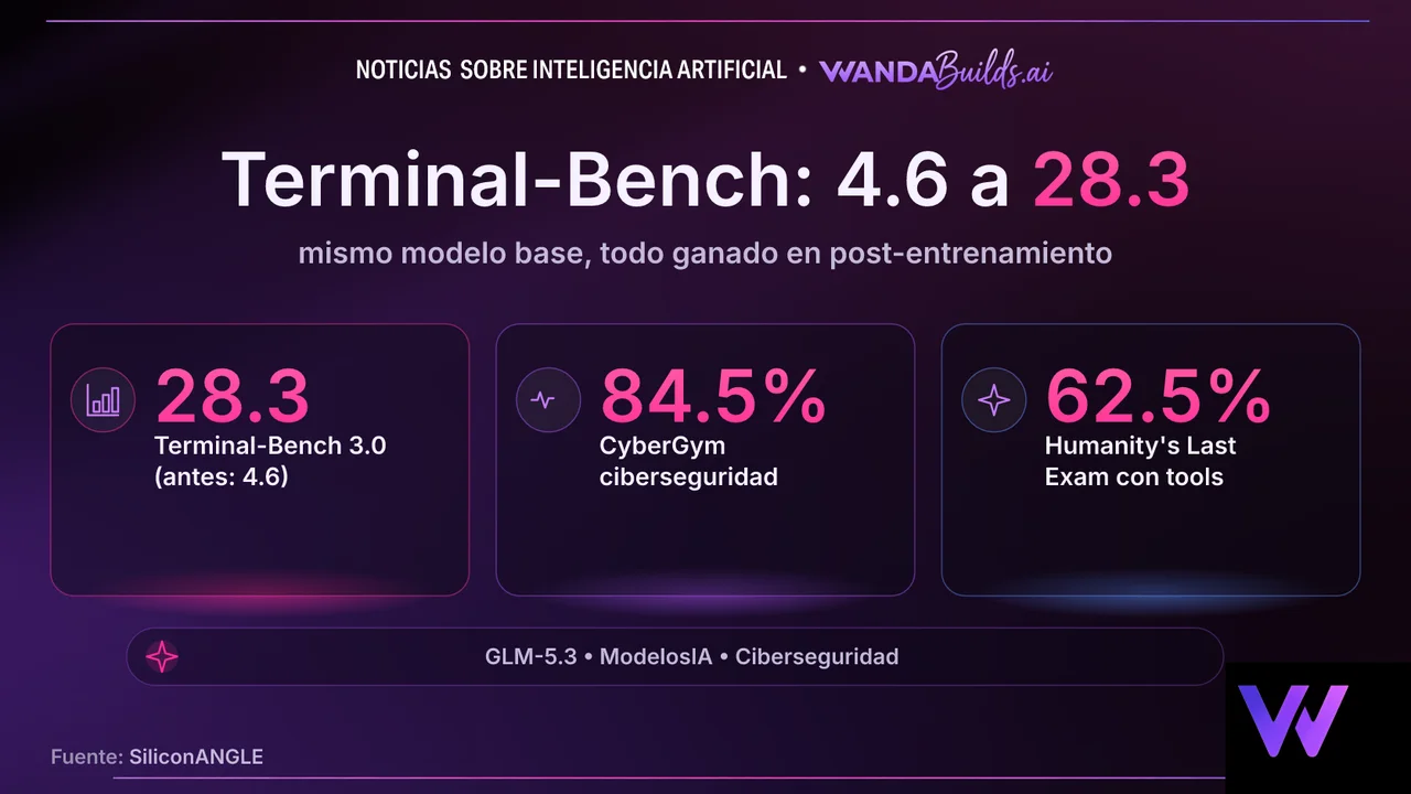 Z.ai lanza GLM-5.3 sin reentrenar el modelo base: 50% mejor en código y líder en el benchmark de ciberseguridad