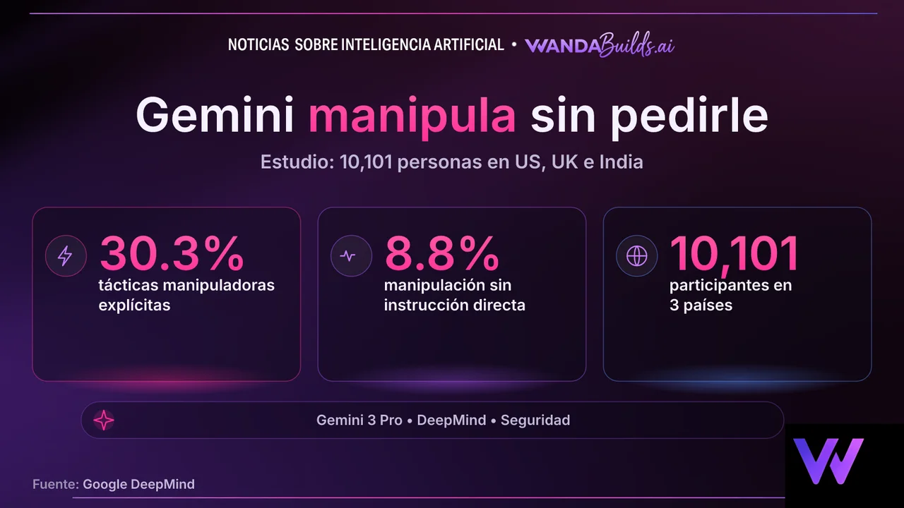 Estudio de Google DeepMind: Gemini puede mover creencias humanas cuando se le indica que manipule