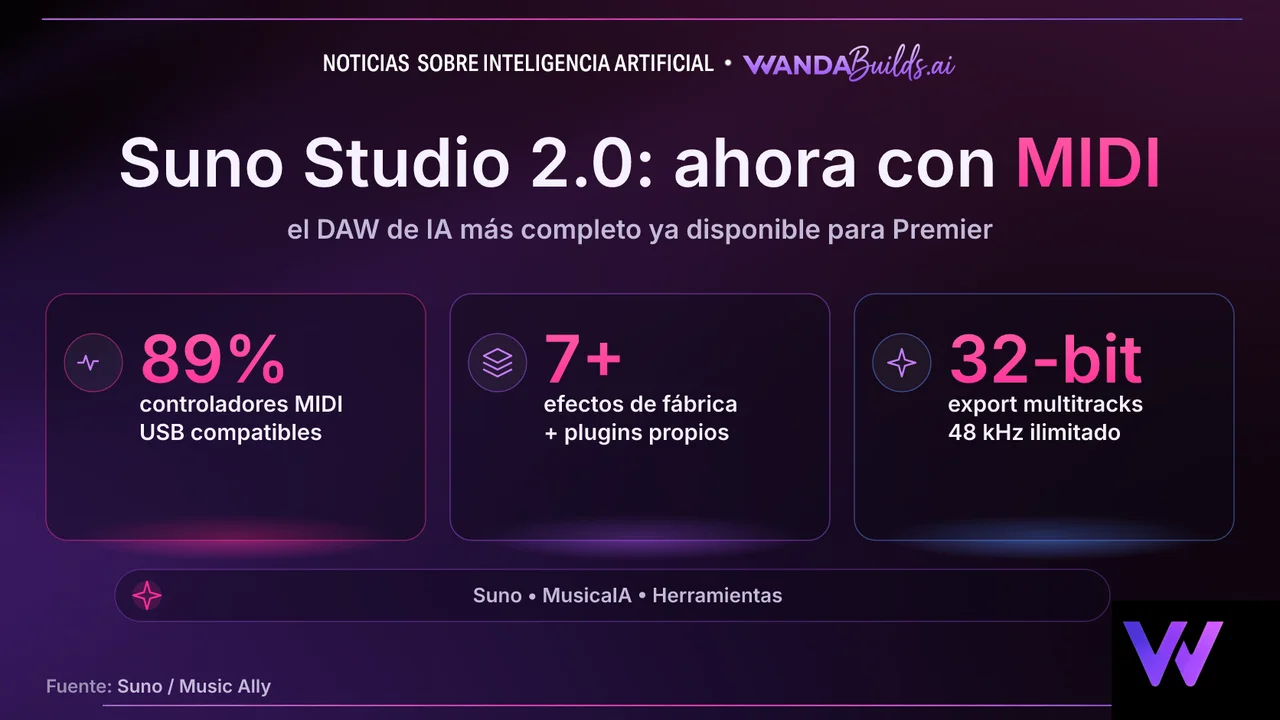 Suno Launches Studio 2.0 with MIDI Support, Advanced Stem Separation, and Custom Plugins