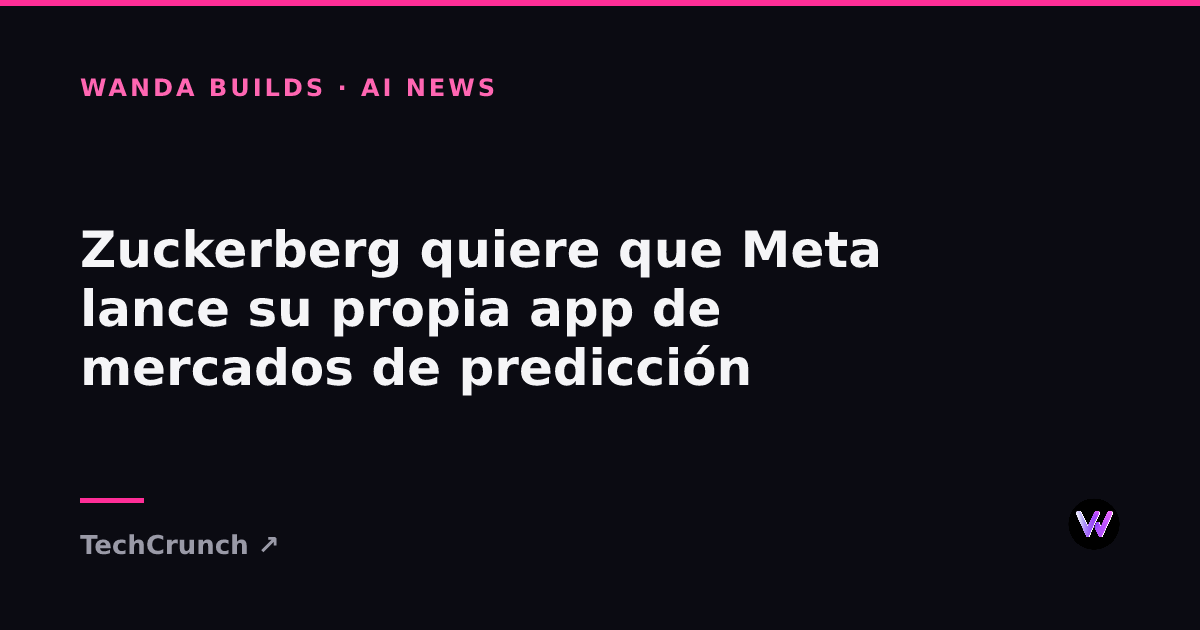 Mark Zuckerberg Wants Meta to Launch Its Own Prediction Market