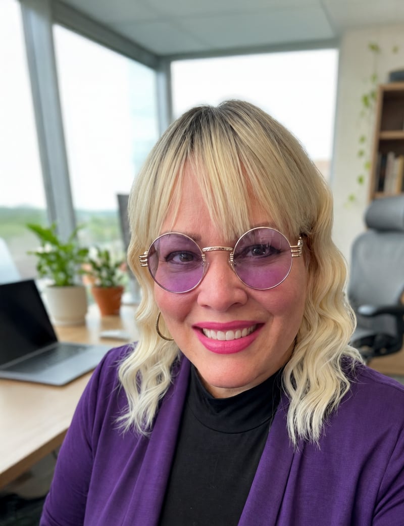 Wanda, developer and AI educator, in her studio.
